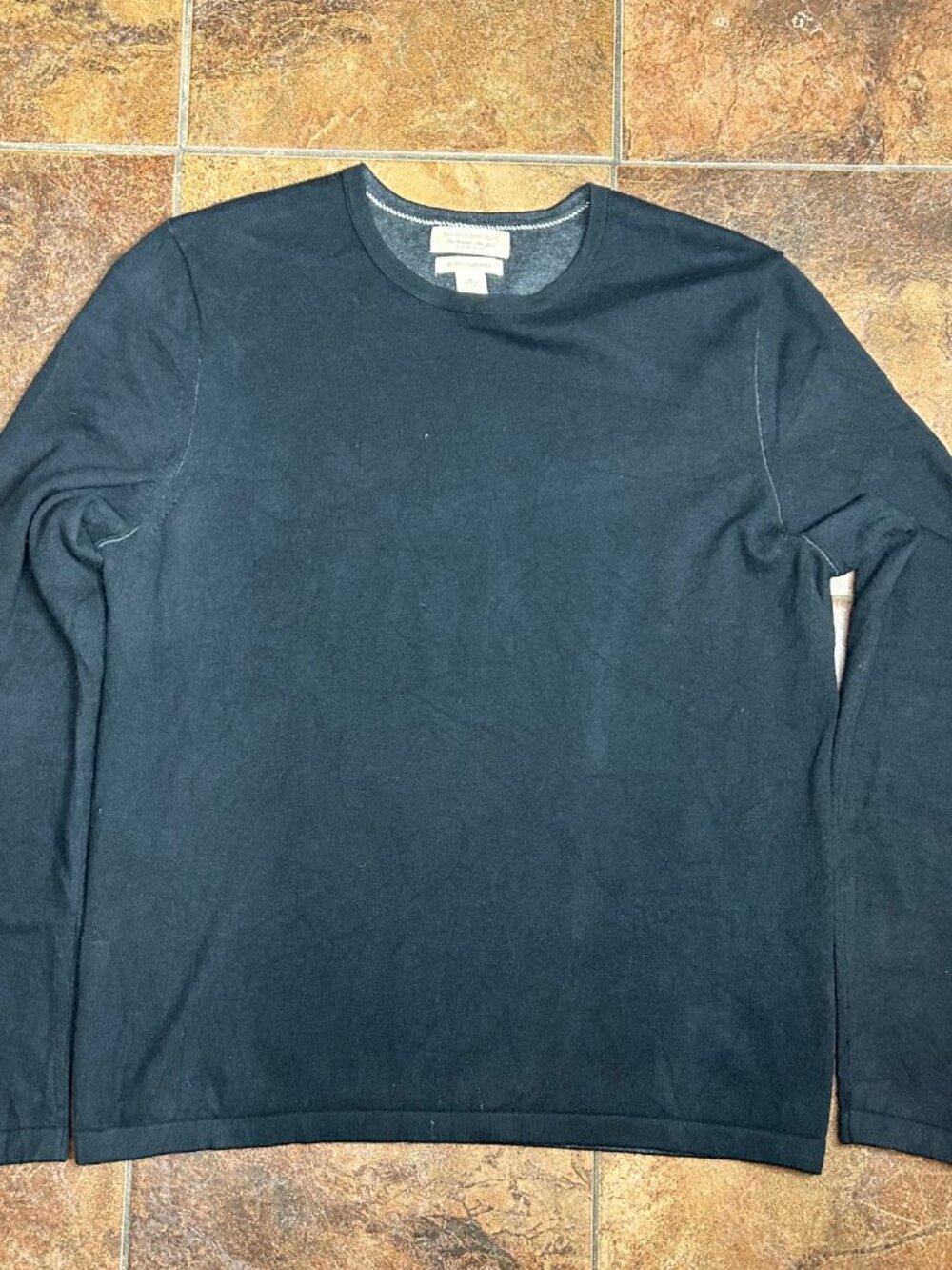 Banana Republic Mens Charcoal Crewneck Sweater Size M Cotton Cashmere